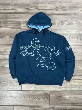 Y2K Exco Embroidered Hoodie